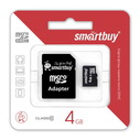 Secure Digital (SD) -   Smartbuy /SD micro 4 Gb +  (class10)