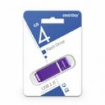 Флеш-Драйв Smartbuy USB 4Gb BUY Quartz series фиолет.