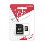 Карта памяти Smartbuy /SD micro 256 Gb (class10)+адаптер