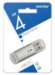 Флеш-Драйв Smartbuy USB 4Gb V-Cut серебро