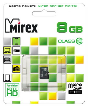   -   MIREX /SD micro 8 Gb (class 10)